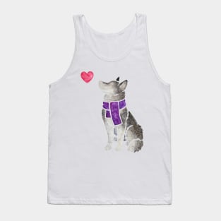 Watercolour Siberian Husky Tank Top